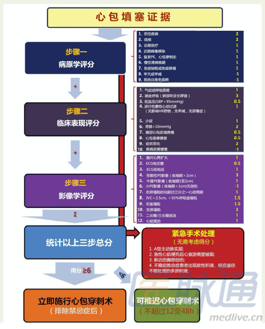 2014 年 ESC《心脏填塞紧急管理的分类策略立场声明》