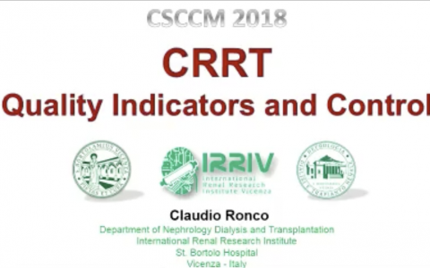 CRRT quality control(Claudio Ronco)
