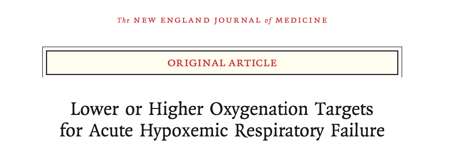 急性低氧性呼吸衰竭：低氧合目标 vs 高氧合目标，哪个更好？