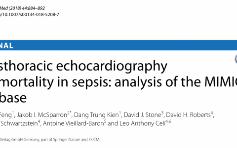 ICM: 经胸超声和脓毒症的病死率：MIMIC-III期数据库分析_复现