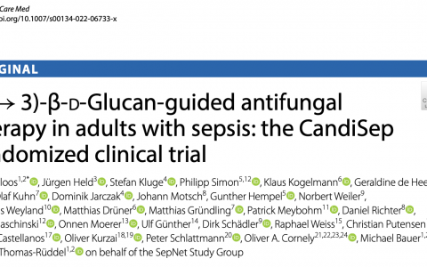 ICM:G试验指导的脓毒症患者抗真菌治疗
