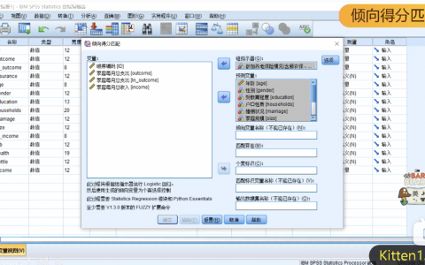 倾向得分匹配法-SPSS操作