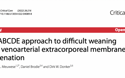 Crit Care: VA-ECMO撤机困难 ABCDE