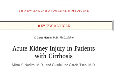 NEJM: 肝硬化患者的急性肾损伤
