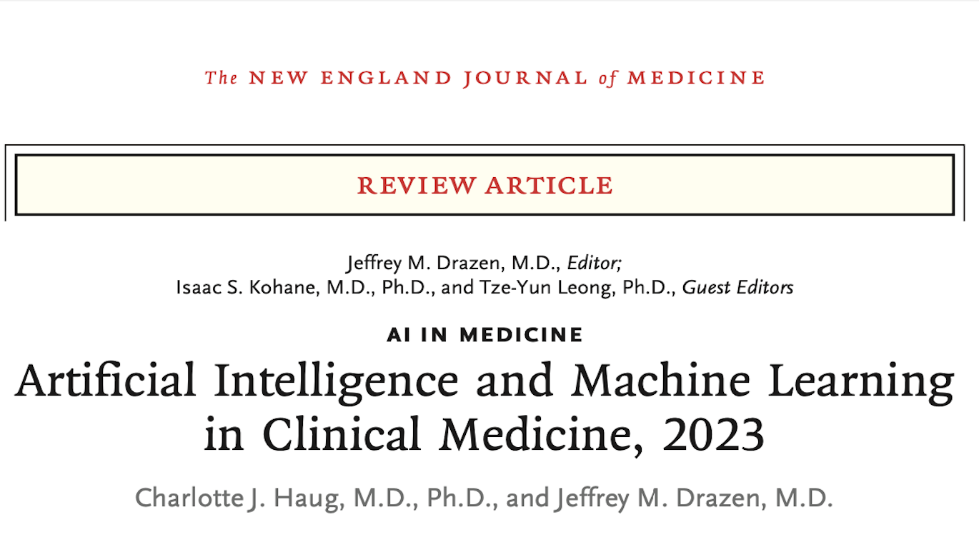 NEJM：临床医学中的AI和机器学习