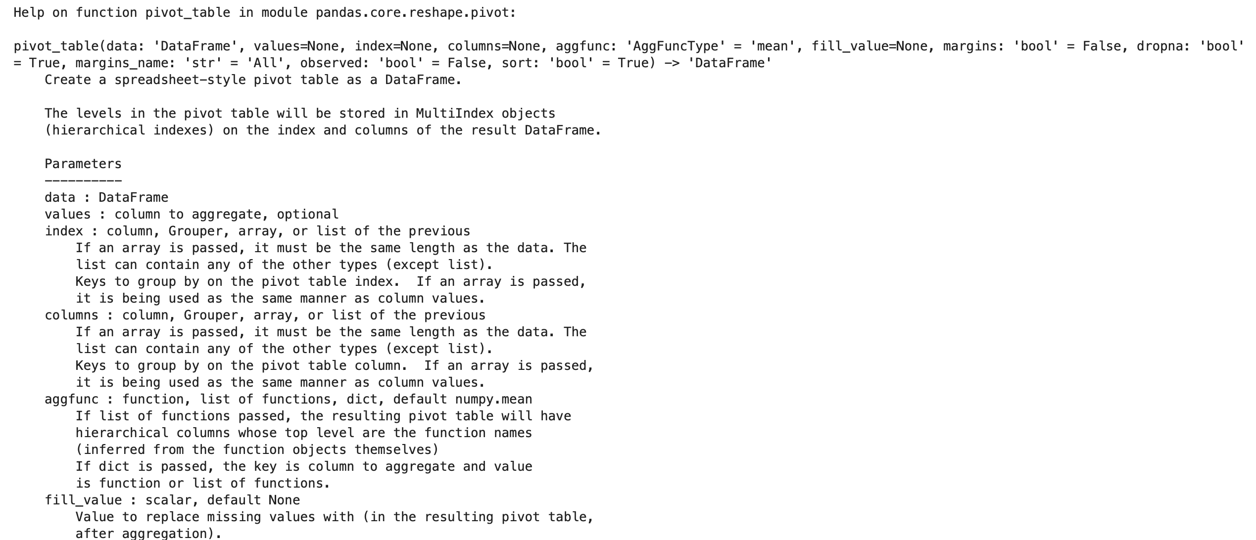 pivot_table实现数据透视表