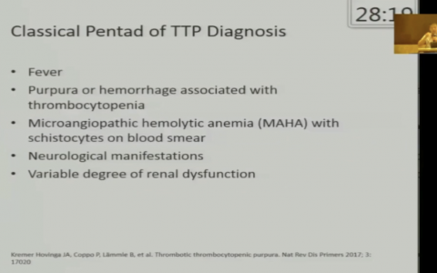 血栓性血小板减少性紫癜（TTP）_ 协和杜斌