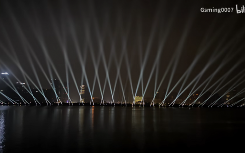 [4K]杭州钱塘江亚运灯光秀-完整版（音乐清晰）