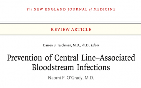 NEJM：中心静脉导管相关血流感染的预防