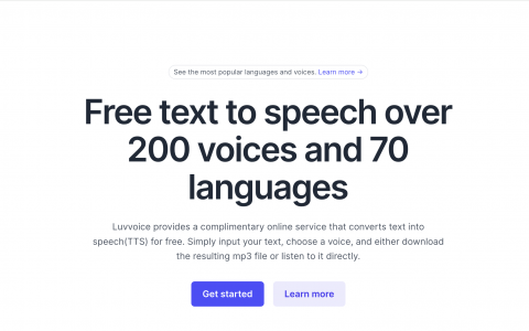 文本转音频_Luvvoice