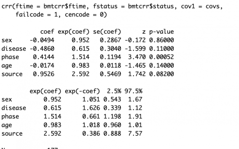 R语言：竞争风险模型多因素分析