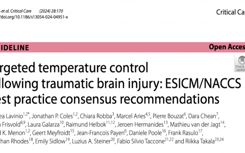 CC:关于严重创伤性脑损伤(TBI)患者目标温度控制(TTC)的共识建议