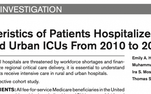 CCM:2010-2019年城乡icu住院患者特征分析