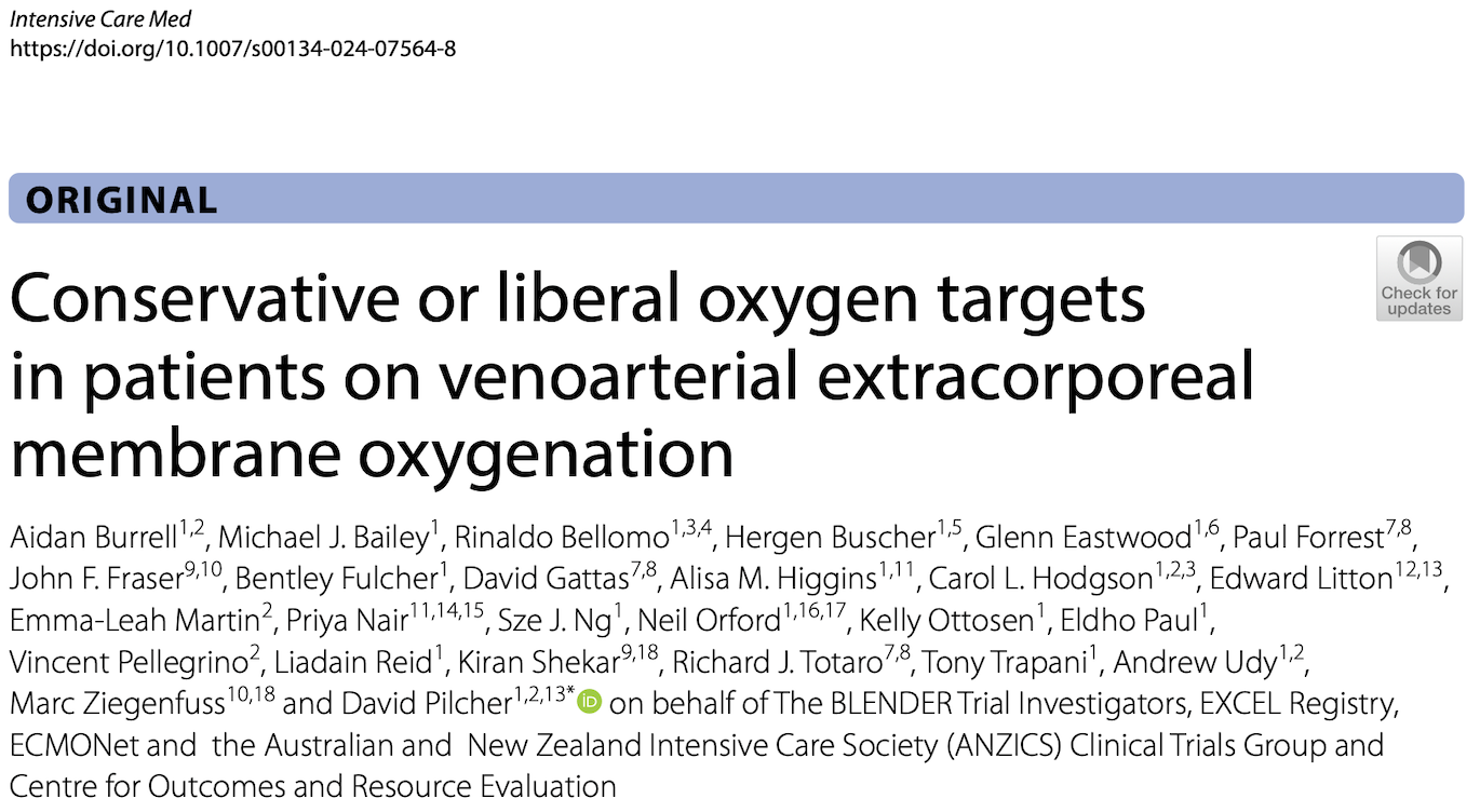 ICM:VA-ECMO患者的保守或自由氧合目标