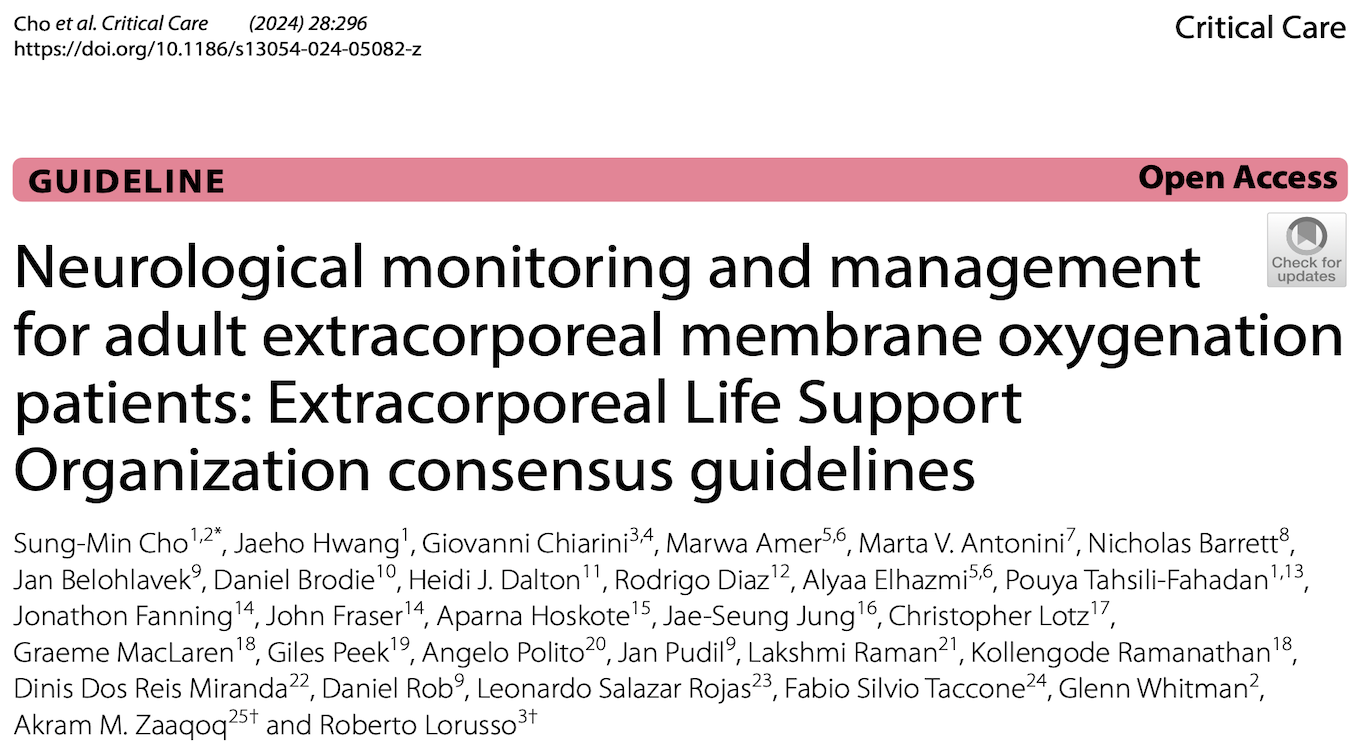 ECMO患者的神经监测和管理：体外生命支持组织共识指南
