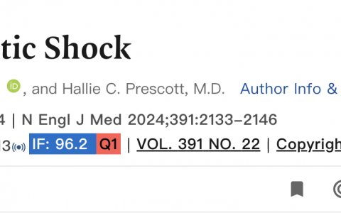 NEJM综述：脓毒症和感染性休克