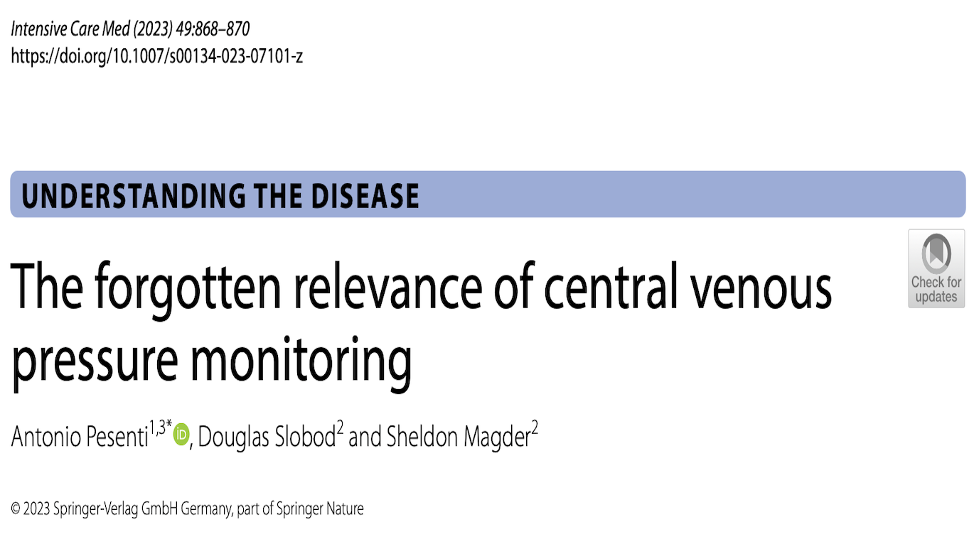 ICM:被遗忘的中心静脉压（CVP）监测的重要性