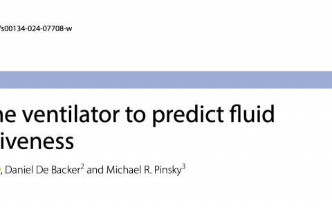ICM:通过呼吸机预测液体反应性