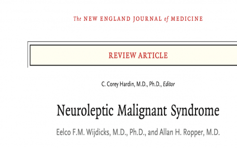 NEJM:抗精神分裂症药物导致的恶性综合征