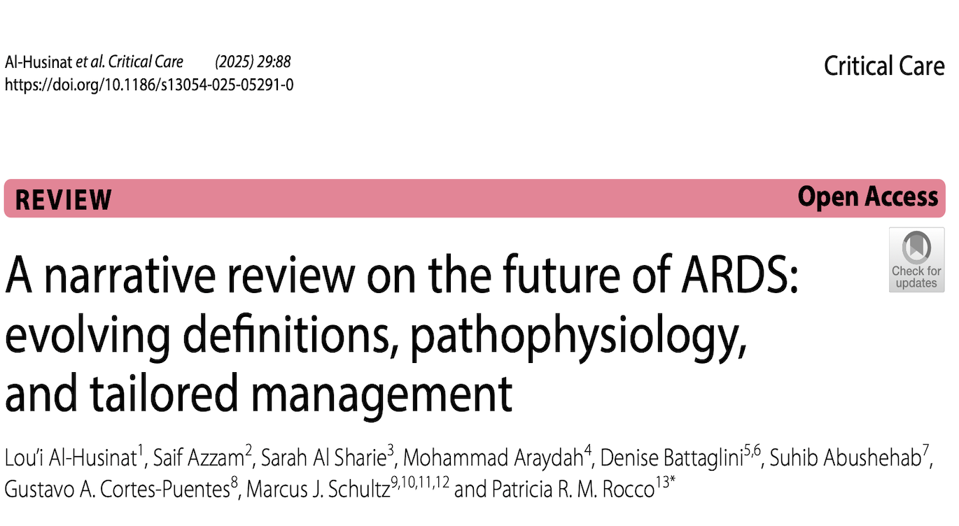 CC:关于ARDS未来展望的叙述性综述：不断演变的定义、病理生理学及精准化管理
