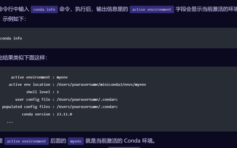 Conda激活环境