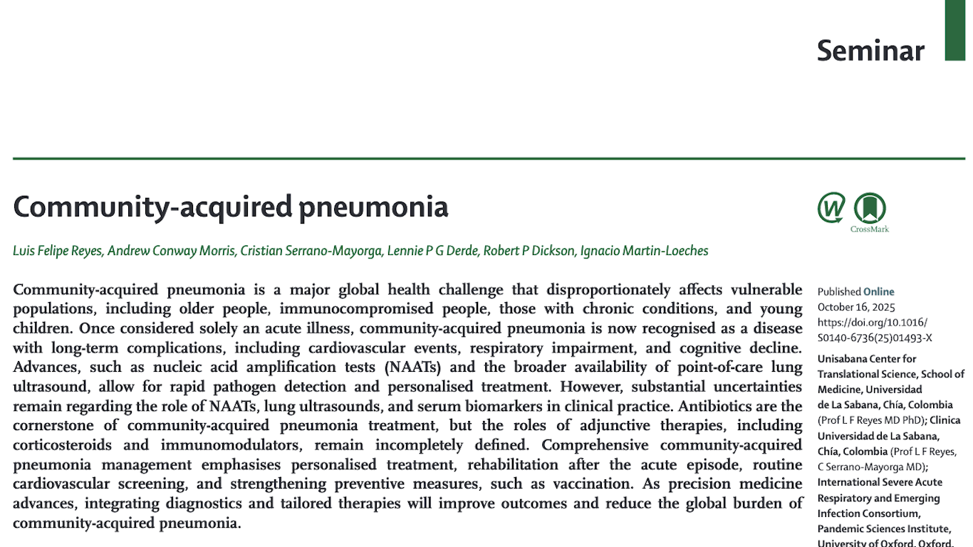 Lancet：社区获得性肺炎（2025）