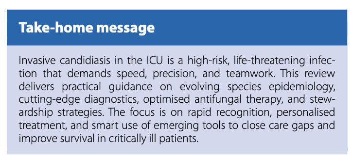 ICM:重症医学中的侵袭性念珠菌病：塑造诊断与治疗的未来