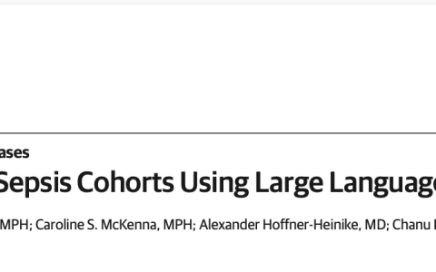 JAMA Netw Open：利用大语言模型对脓毒症队列进行综合征分析