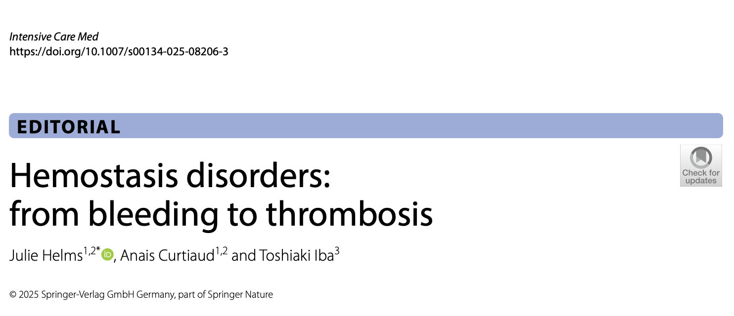 ICM:止血障碍：从出血到血栓