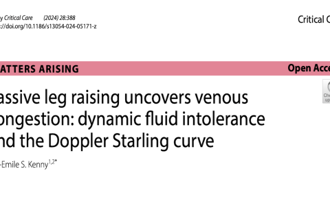 CC:被动抬腿试验揭示静脉淤血：动态液体不耐受与多普勒Starling曲线