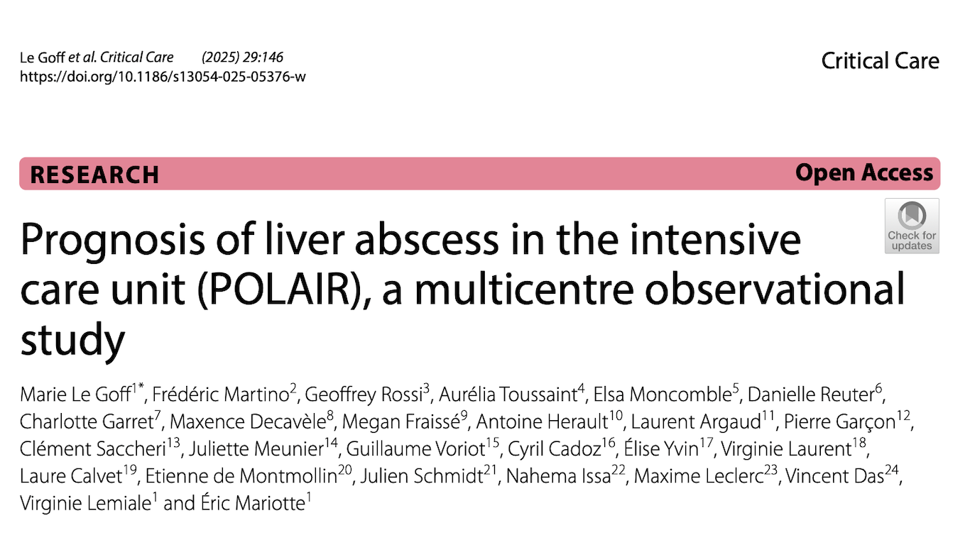 CC:重症监护病房肝脓肿预后研究（POLAIR）：一项多中心观察性研究