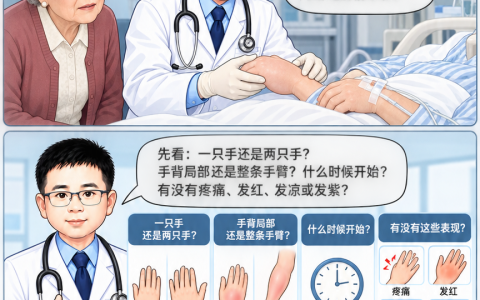 医生，病人的手怎么这么肿？