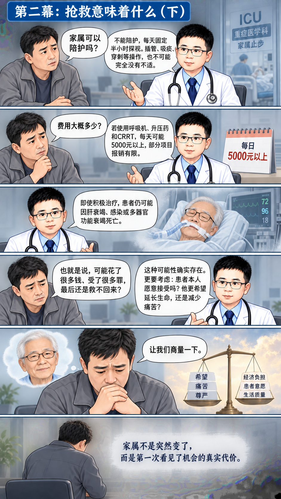 为什么家属一开始积极,ICU谈话后却犹豫了?