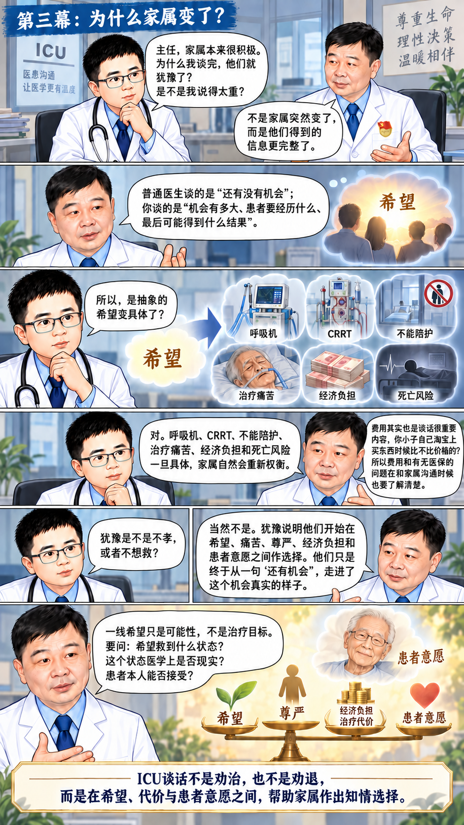 为什么家属一开始积极,ICU谈话后却犹豫了?