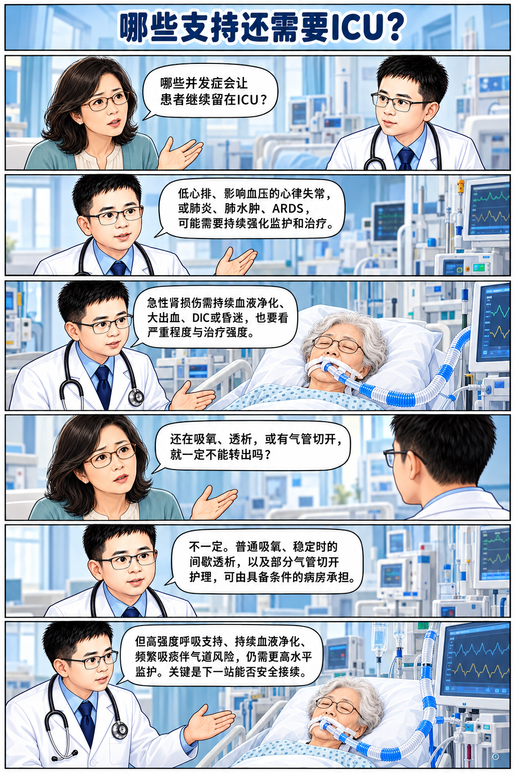 医生,我们什么时候能转出ICU?